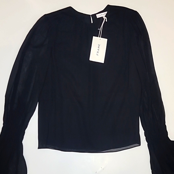 Frame Shirred Cuff Blouse - Picture 5 of 8